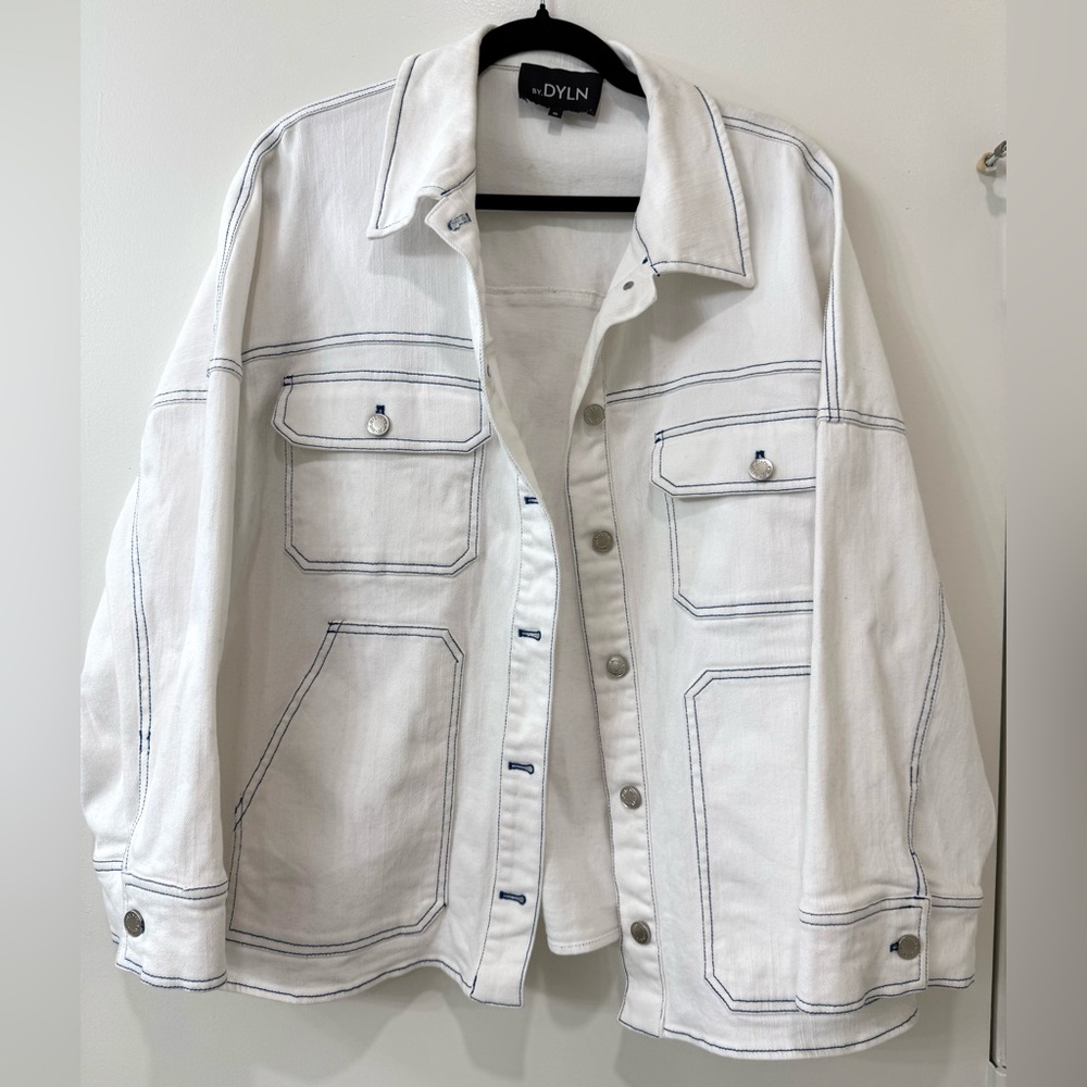 By.DYLN Cooper White Jean Jacket & Skirt Set